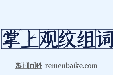 掌上观纹组词是什么意思的图片